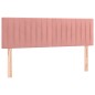 vidaXL LED Kopfteil Rosa 144x5x78/88 cm Samt