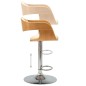 Barhocker 2 Stk. Creme Bugholz und Kunstleder Barhocker 2 Stk. Creme Bugholz und Kunstleder