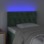 vidaXL LED Kopfteil Dunkelgrün 80x7x78/88 cm Samt