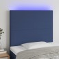 vidaXL LED Kopfteil Blau 100x5x118/128 cm Stoff vidaXL LED Kopfteil Blau 100x5x118/128 cm Stoff