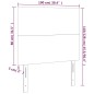 vidaXL LED Kopfteil Blau 100x5x118/128 cm Stoff vidaXL LED Kopfteil Blau 100x5x118/128 cm Stoff