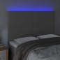 vidaXL LED Kopfteil Grau 144x5x118/128 cm Kunstleder