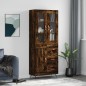 Highboard Räuchereiche 69,5x34x180 cm Holzwerkstoff Highboard Räuchereiche 69,5x34x180 cm Holzwerkstoff