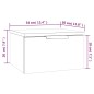 vidaXL Wand-Nachttisch Hochglanz-Weiß 34x30x20 cm vidaXL Wand-Nachttisch Hochglanz-Weiß 34x30x20 cm