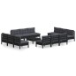 vidaXL 13-tlg. Garten-Lounge-Set mit Anthrazit Kissen Kiefernholz vidaXL 13-tlg. Garten-Lounge-Set mit Anthrazit Kissen Kiefernholz