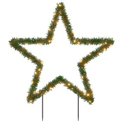 vidaXL Weihnachtsstern mit Erdspießen und 80 LEDs 60 cm
