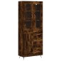 Highboard Räuchereiche 69,5x34x180 cm Holzwerkstoff Highboard Räuchereiche 69,5x34x180 cm Holzwerkstoff
