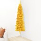 vidaXL Künstlicher Halb-Weihnachtsbaum mit Ständer Schlank Gold 150 cm vidaXL Künstlicher Halb-Weihnachtsbaum mit Ständer Schlank Gold 150 cm