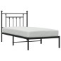 vidaXL Bettgestell mit Kopfteil Metall Schwarz 80x200 cm vidaXL Bettgestell mit Kopfteil Metall Schwarz 80x200 cm