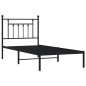vidaXL Bettgestell mit Kopfteil Metall Schwarz 80x200 cm vidaXL Bettgestell mit Kopfteil Metall Schwarz 80x200 cm