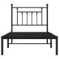 vidaXL Bettgestell mit Kopfteil Metall Schwarz 80x200 cm vidaXL Bettgestell mit Kopfteil Metall Schwarz 80x200 cm
