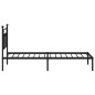 vidaXL Bettgestell mit Kopfteil Metall Schwarz 80x200 cm vidaXL Bettgestell mit Kopfteil Metall Schwarz 80x200 cm