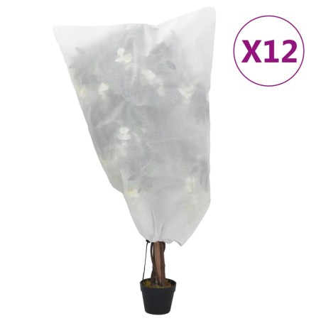 vidaXL Wintervlies mit Kordelzug 12 Stk. 70 g/m² 0,8x0,8 m
