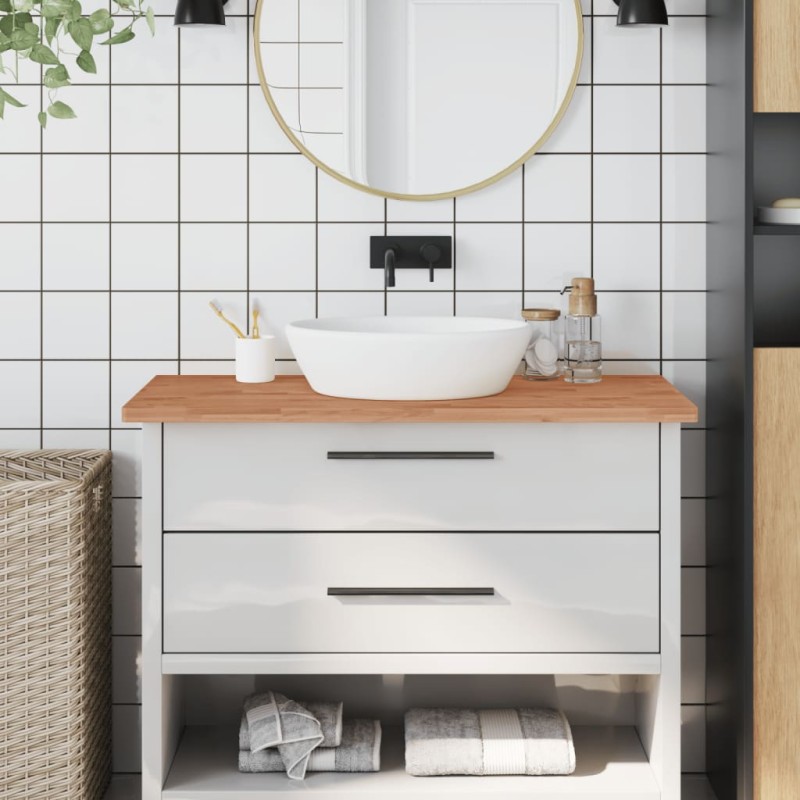 vidaXL Waschtischplatte 100x60x2,5 cm Massivholz Buche vidaXL Waschtischplatte 100x60x2,5 cm Massivholz Buche