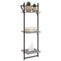 vidaXL Wandregale mit 3 Ablagen & Stangen 2 Stk. Grau Sonoma vidaXL Wandregale mit 3 Ablagen & Stangen 2 Stk. Grau Sonoma
