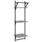 vidaXL Wandregale mit 3 Ablagen & Stangen 2 Stk. Grau Sonoma vidaXL Wandregale mit 3 Ablagen & Stangen 2 Stk. Grau Sonoma