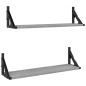 vidaXL Wandregale 2 Stk. Grau Sonoma 60x15x15,5 cm vidaXL Wandregale 2 Stk. Grau Sonoma 60x15x15,5 cm