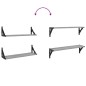 vidaXL Wandregale 2 Stk. Grau Sonoma 60x15x15,5 cm vidaXL Wandregale 2 Stk. Grau Sonoma 60x15x15,5 cm