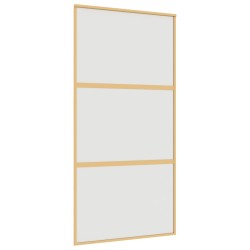vidaXL Schiebetür Golden 102,5x205 cm Matt ESG-Glas und Aluminium