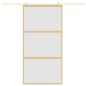 vidaXL Schiebetür Golden 102,5x205 cm Matt ESG-Glas und Aluminium vidaXL Schiebetür Golden 102,5x205 cm Matt ESG-Glas und Aluminium