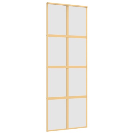 vidaXL Schiebetür Golden 76x205 cm Matt ESG-Glas und Aluminium