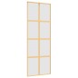vidaXL Schiebetür Golden 76x205 cm Matt ESG-Glas und Aluminium vidaXL Schiebetür Golden 76x205 cm Matt ESG-Glas und Aluminium