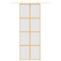 vidaXL Schiebetür Golden 76x205 cm Matt ESG-Glas und Aluminium vidaXL Schiebetür Golden 76x205 cm Matt ESG-Glas und Aluminium