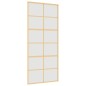vidaXL Schiebetür Golden 90x205 cm Matt ESG-Glas und Aluminium vidaXL Schiebetür Golden 90x205 cm Matt ESG-Glas und Aluminium