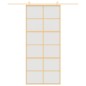 vidaXL Schiebetür Golden 90x205 cm Matt ESG-Glas und Aluminium vidaXL Schiebetür Golden 90x205 cm Matt ESG-Glas und Aluminium