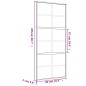vidaXL Schiebetür Golden 90x205 cm Matt ESG-Glas und Aluminium vidaXL Schiebetür Golden 90x205 cm Matt ESG-Glas und Aluminium