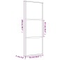 vidaXL Schiebetür Golden 76x205 cm Matt ESG-Glas und Aluminium vidaXL Schiebetür Golden 76x205 cm Matt ESG-Glas und Aluminium
