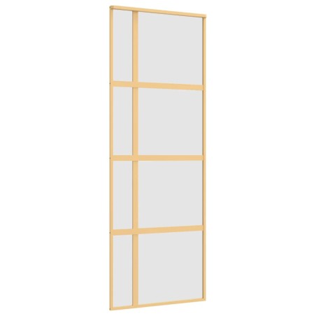 vidaXL Schiebetür Golden 76x205 cm Matt ESG-Glas und Aluminium