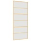 vidaXL Schiebetür Golden 90x205 cm Matt ESG-Glas und Aluminium