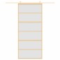 vidaXL Schiebetür Golden 90x205 cm Matt ESG-Glas und Aluminium