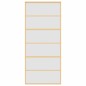 vidaXL Schiebetür Golden 90x205 cm Matt ESG-Glas und Aluminium