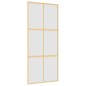 vidaXL Schiebetür Golden 90x205 cm Matt ESG-Glas und Aluminium vidaXL Schiebetür Golden 90x205 cm Matt ESG-Glas und Aluminium