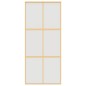 vidaXL Schiebetür Golden 90x205 cm Matt ESG-Glas und Aluminium vidaXL Schiebetür Golden 90x205 cm Matt ESG-Glas und Aluminium