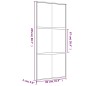 vidaXL Schiebetür Golden 90x205 cm Matt ESG-Glas und Aluminium vidaXL Schiebetür Golden 90x205 cm Matt ESG-Glas und Aluminium