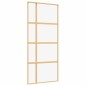 vidaXL Schiebetür Golden 90x205 cm ESG-Klarglas und Aluminium vidaXL Schiebetür Golden 90x205 cm ESG-Klarglas und Aluminium