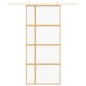 vidaXL Schiebetür Golden 90x205 cm ESG-Klarglas und Aluminium vidaXL Schiebetür Golden 90x205 cm ESG-Klarglas und Aluminium