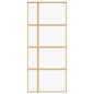 vidaXL Schiebetür Golden 90x205 cm ESG-Klarglas und Aluminium vidaXL Schiebetür Golden 90x205 cm ESG-Klarglas und Aluminium
