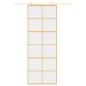 vidaXL Schiebetür Golden 76x205 cm ESG-Klarglas und Aluminium vidaXL Schiebetür Golden 76x205 cm ESG-Klarglas und Aluminium