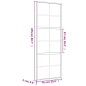 vidaXL Schiebetür Golden 76x205 cm ESG-Klarglas und Aluminium vidaXL Schiebetür Golden 76x205 cm ESG-Klarglas und Aluminium