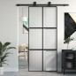 vidaXL Schiebetür Schwarz 90x205 cm Hartglas und Aluminium vidaXL Schiebetür Schwarz 90x205 cm Hartglas und Aluminium