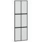 vidaXL Schiebetür Schwarz 90x205 cm Hartglas und Aluminium vidaXL Schiebetür Schwarz 90x205 cm Hartglas und Aluminium