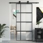 vidaXL Schiebetür Schwarz 90x205 cm Hartglas und Aluminium vidaXL Schiebetür Schwarz 90x205 cm Hartglas und Aluminium