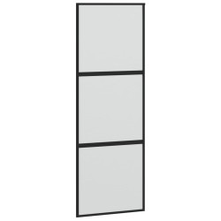 vidaXL Schiebetür Schwarz 76x205 cm Hartglas und Aluminium