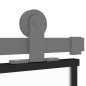 vidaXL Schiebetür Schwarz 76x205 cm Hartglas und Aluminium vidaXL Schiebetür Schwarz 76x205 cm Hartglas und Aluminium