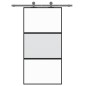 vidaXL Schiebetür Schwarz 102,5x205 cm Hartglas und Aluminium vidaXL Schiebetür Schwarz 102,5x205 cm Hartglas und Aluminium