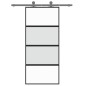vidaXL Schiebetür Schwarz 90x205 cm Hartglas und Aluminium vidaXL Schiebetür Schwarz 90x205 cm Hartglas und Aluminium